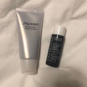 FREE WITH BUNDLE Shiseido purifying mask and Paula’s choice 2% BHA